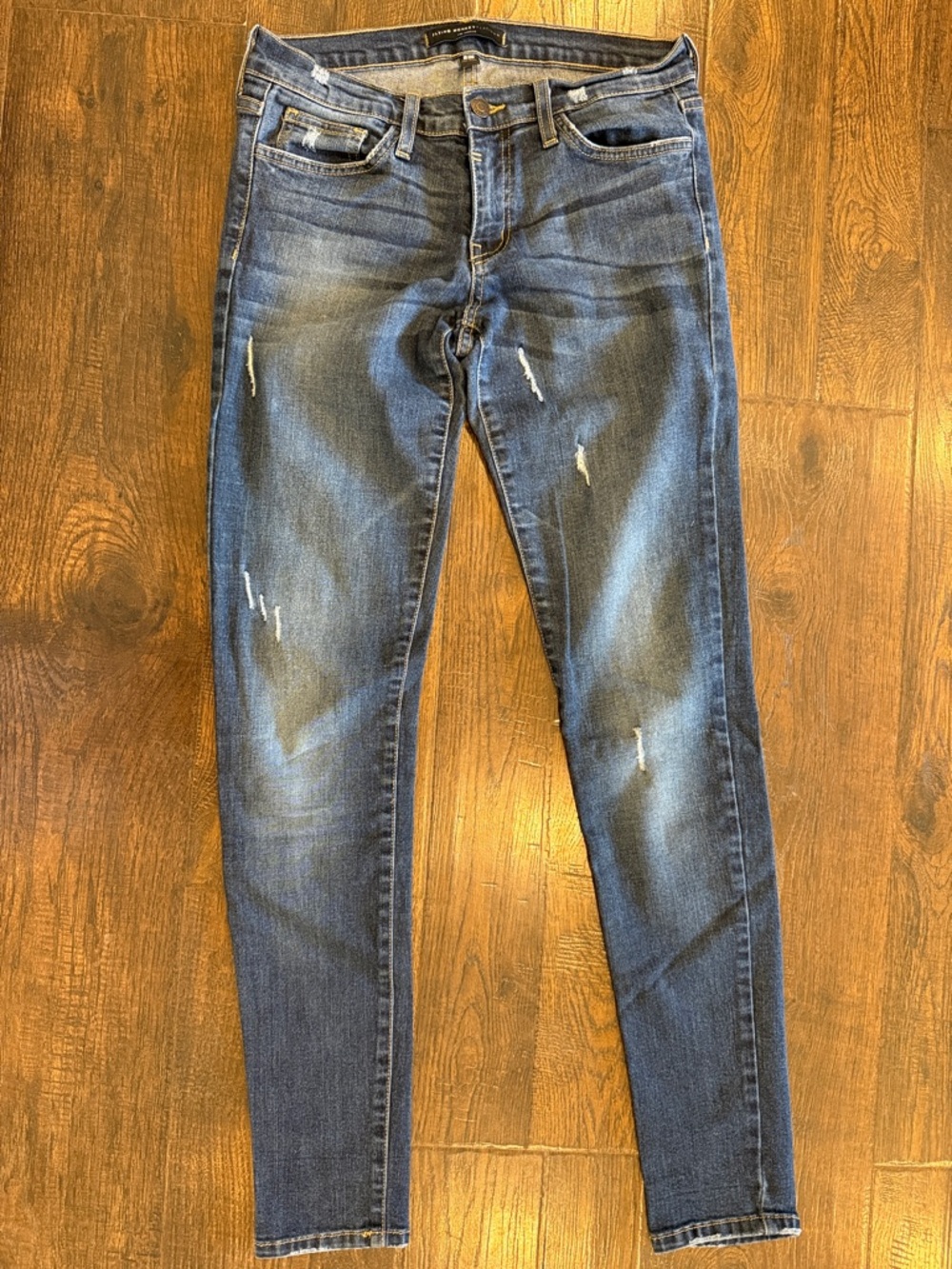 Flying Monkey Denim Jeans with Yellow Stitching